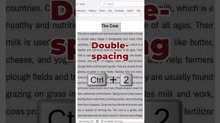 Line And Paragraph Spacing In Word Shortcut Key #wordtutorials