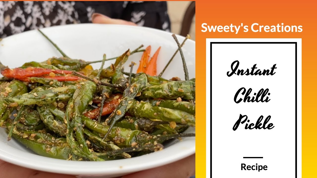 Instant Chilli Pickle Fried Green Chilli YouTube