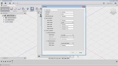 Fusion360 Sheet Metal Rule:-Create New Rule,Set Default Rule and Edit Existing Rule