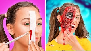 BOE! GRIEZELIGE HALLOWEEN SFX-make-up en enge transformaties door 123 GO!