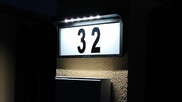 LeiDrail Solar Powered LED illuminated house number review, test and install