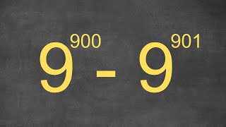 A beautiful Olympiad Exponential Trick | 9^900 - 9^901