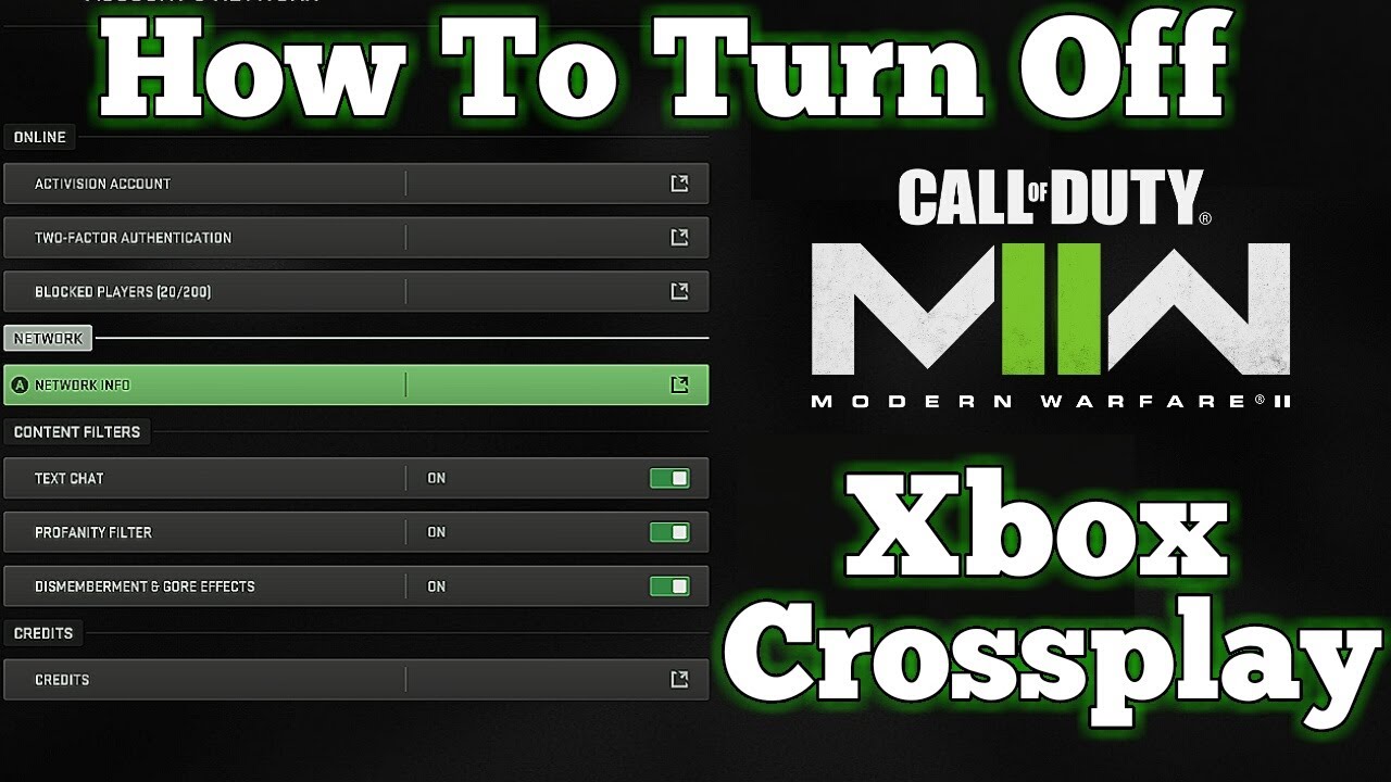 How To Turn Off Crossplay In Modern Warfare 2 On Xbox