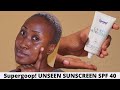 SUPERGOOP UNSEEN SUNSCREEN SPF 40 REVIEW | Best Chemical Sunscreen For Dark Skin?