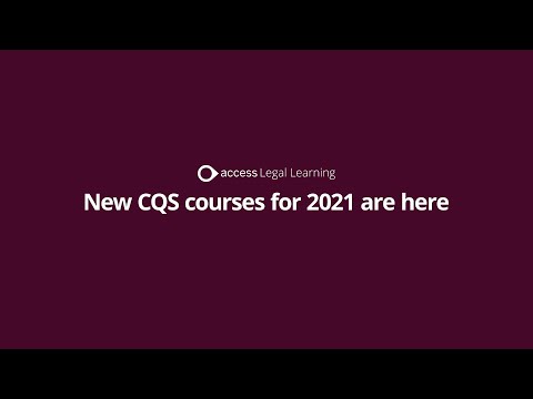 New CQS training courses