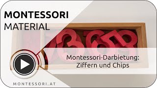 Montessori-Darbietung: Ziffern und Chips [Österreichische Montessori-Akademie | Ausbildung]