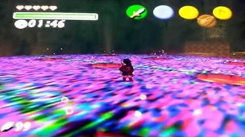 Zelda OOT Cheat Code ground colors in volvagia