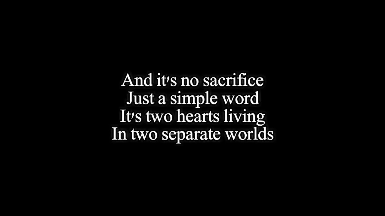 It's two hearts living in two separate world #sacrifice #eltonjohn #s