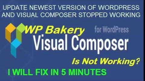 visual composer not working