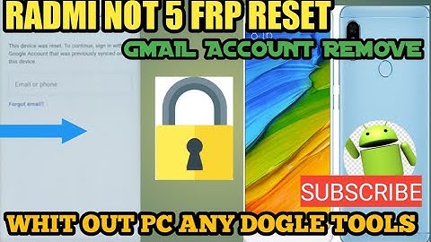 Redimi Not5 ||Not 5 pro frp bypass unlock google Account||With Out PC 2020