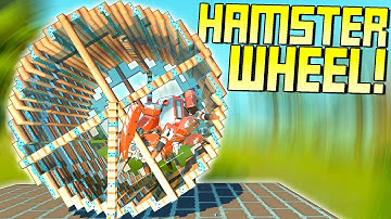 I Weaponized a Giant Hamster Wheel! - Scrap Mechanic Gameplay