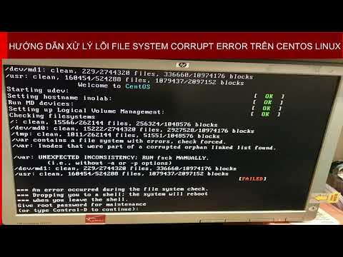 Xử lý lỗi crash file system corrupt Centos Linux (fsck) | Fix file system with error corrupt orphan