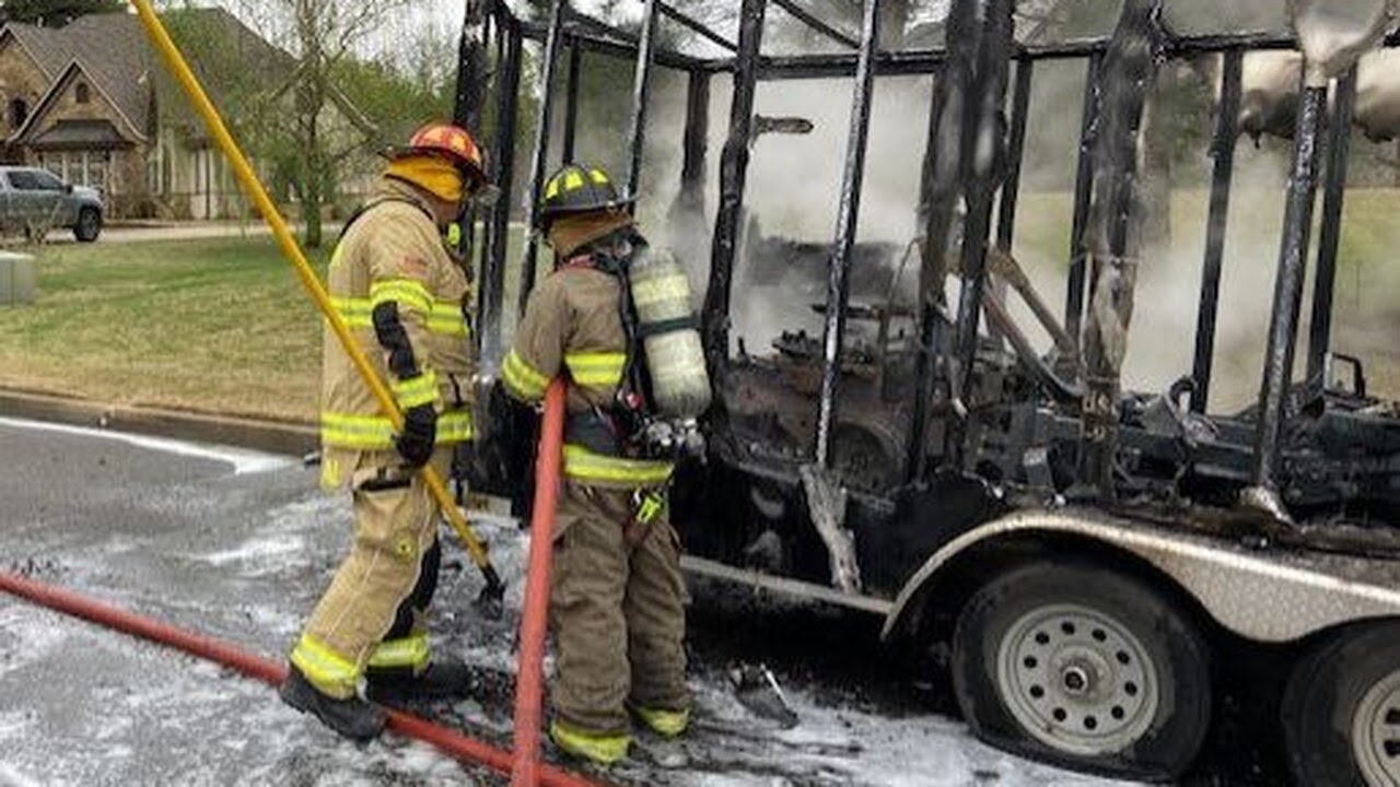Judson Fire Department battles trailer fire YouTube