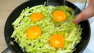 I cook cabbage with eggs like this every day for breakfast, it tastes delicious! # 250