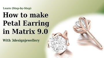 ||🔷How To Make Petal Earring🔷|| Matrix9 || Rhino 3D || Jewellery Cad Design || Tutorial