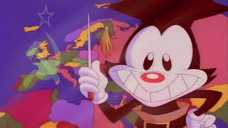 Yakko's World but with a shade of red.