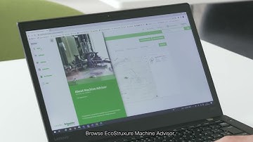 Cloud-based services on your machine by STM6000 Edge Box HMI with EcoStruxure Machine Advisor.