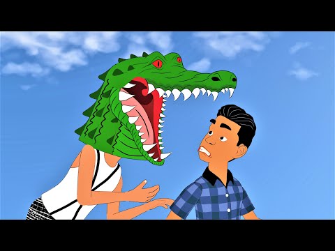 bibi - alligator prank - funny cartoon - funny animation - kartun lucu - video lucu