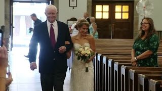 Bride walked down aisle by man with her father's heart