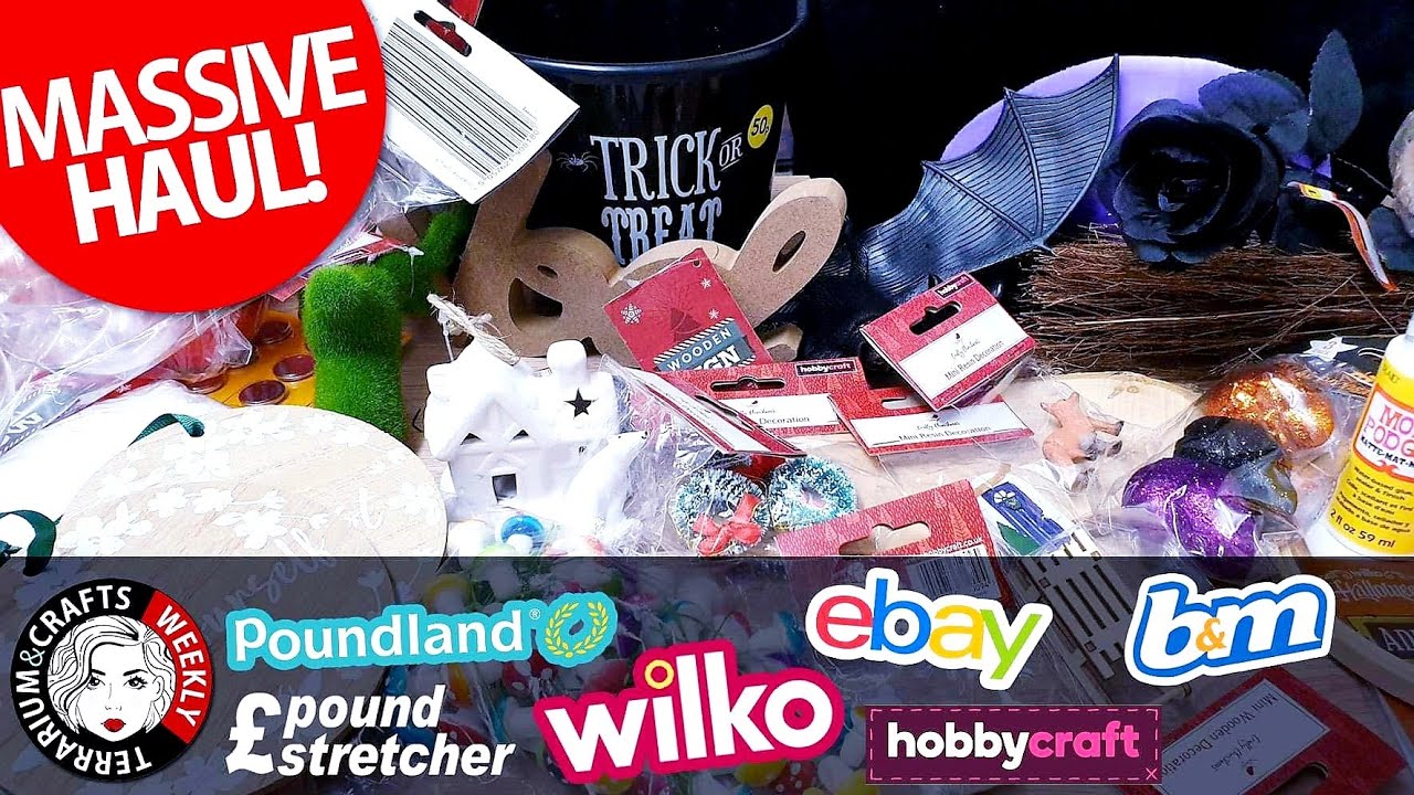 CHRISTMAS HAUL Poundland, Poundstretcher, HobbyCraft, Wilko Craft Haul