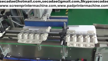 buy cheap automtic loading and unloading egg carton boxes label applicator machine