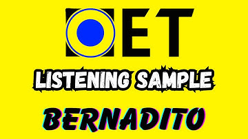 Bernadito OET 2.0 listening sample for nurses | OET online classroom