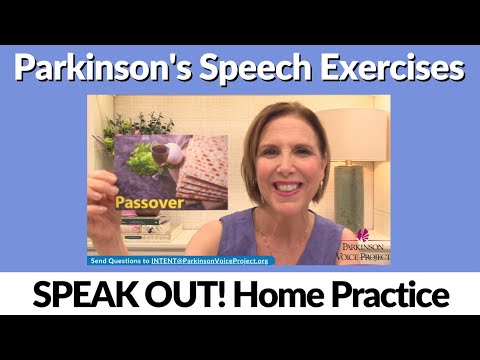 4/23/2024 Parkinson's Speech Exercises: Passover