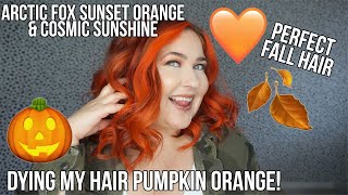 FALL HAIR - DYING MY HAIR ORANGE! ARCTIC FOX SUNSET ORANGE & COSMIC SUNSHINE