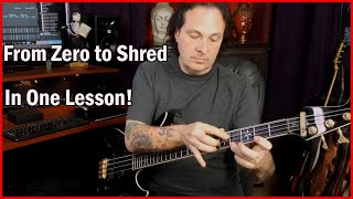 Bass Tapping Lesson - Complete technique guide and two full riffs in the Style of Vai / Sheehan