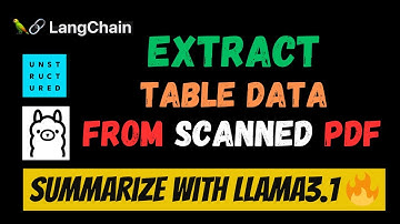 Extract Table Info From SCANNED PDF & Summarise It Using Llama3.1 via Ollama | LangChain