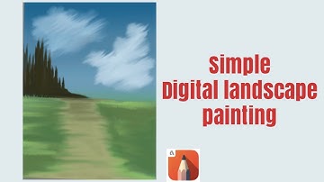 Simple landscape painting using Autodesk sketchbook