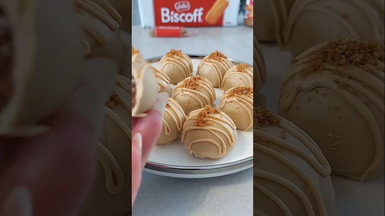 Super Quick Easy and delicious no bake biscoff balls😋#shorts Super Quick Easy and delicious no bake biscoff balls😋#shorts