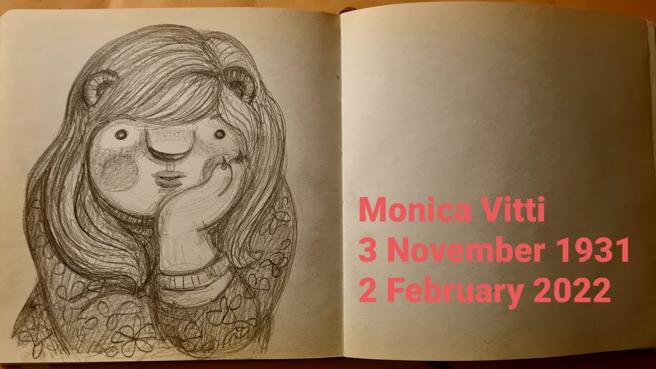 Remembrance of Monica Vitti (bear version)pencil drawing