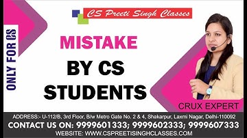 Crack CS exams I mistake by cs students I crack cseet I crack executive I crack professional I crack