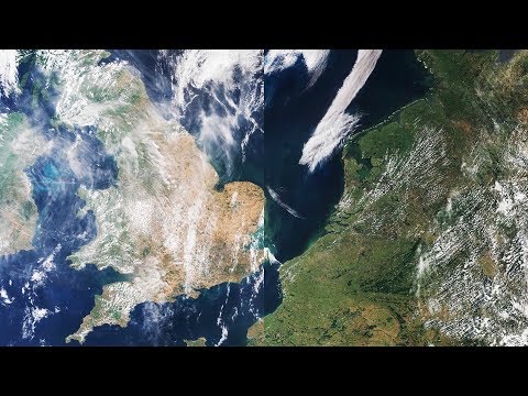 Hitzewelle 2018: Satellitenbilder zeigen die Folgen der extremen Temperaturen