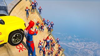 Gta 5 Spiderman Vs Giant Ramp Ragdolls Jumps/Fails (Euphoria Ragdolls)