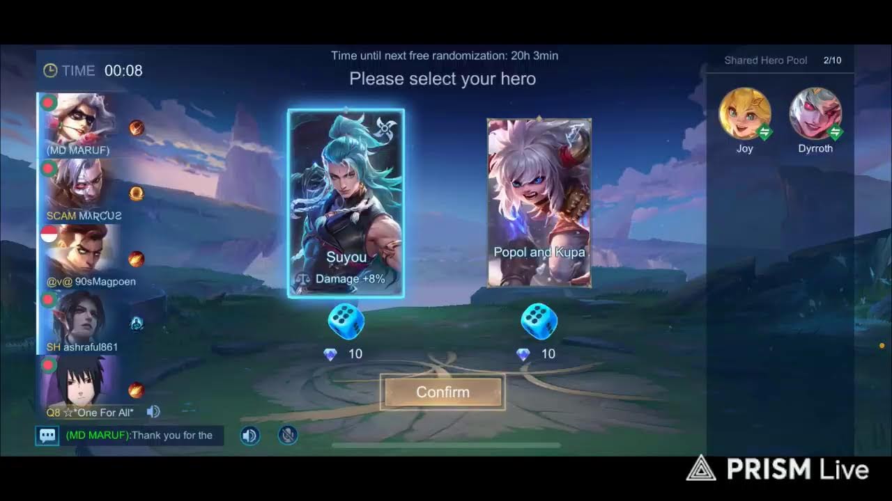 Live streaming of One For All