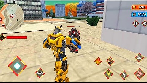 Grand Flying Robot Tornado Car Transform: Robot Transformation Game #4 - Android Gameplay