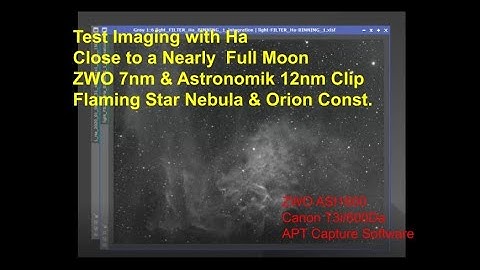 Test Imaging with Ha close to a Full Moon