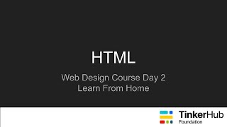 Basics of Web Design [Part 2] - Intro to HTML