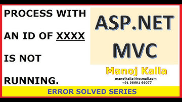 Process with an id is not running in visual studio