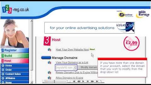 Making DNS changes at 123-reg.co.uk