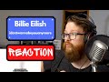 Billie Eilish - idontwannabeyouanymore Reaction - Metal Guy Reacts
