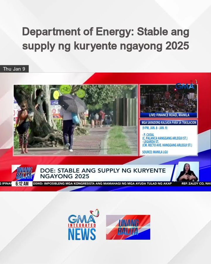 Department of Energy  – Stable ang supply ng kuryente ngayong 2025 | Unang Balita