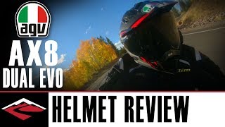 AGV AX-8 Dual Evo Adventure Motorcycle Helmet Review - YouTube