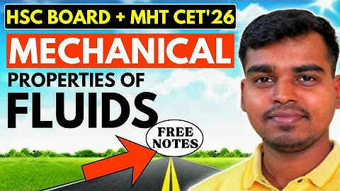 Mechanical Properties of Fluids - One Shot | FREE Notes📘| 12th HSC + MHT CET 2026 Physics🔥