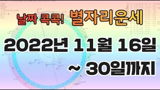 [고전 점성학]22년 11월 16일~30일 까지 보름 별자리 운세