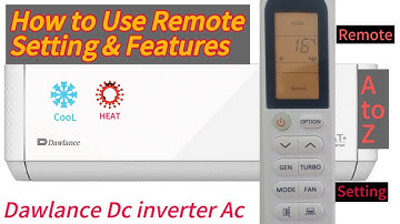 Dawlance Dc Inverter Ac Remote Full Setting & futures in Urdu/Hindi