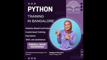 Python Training In Bangalore  #trishanatechnologies #pythonfullstackdevelopercourseinbangalore