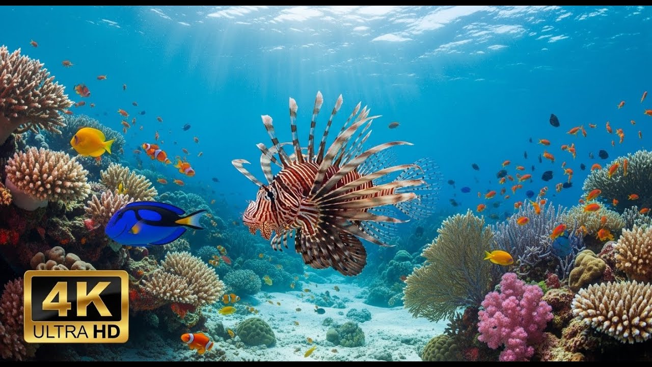 🐟 4K Aquarium Screensaver – Colorful Tropical Fish & Peaceful Ocean Ambience